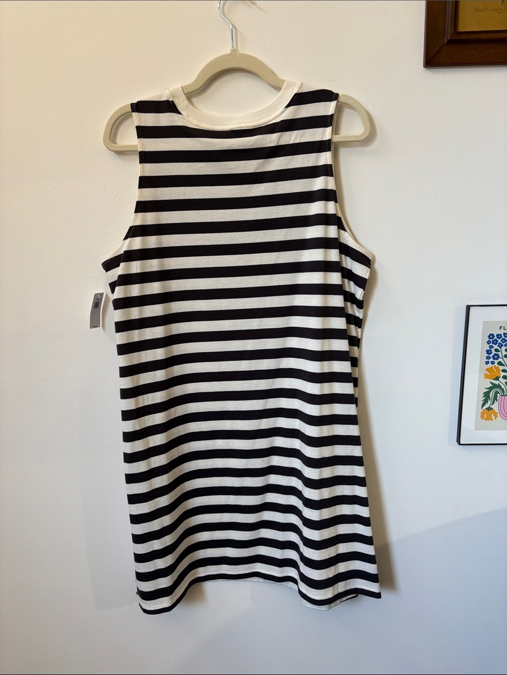 Striped Muscle Tee Dress L - Picture 2 of 5